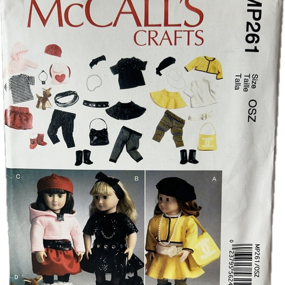 Simplicity - McCall's Patterns ~ Doll Clothing ~ For Dolls 18"- 19" ~ New-Unused - Picture 5 of 8